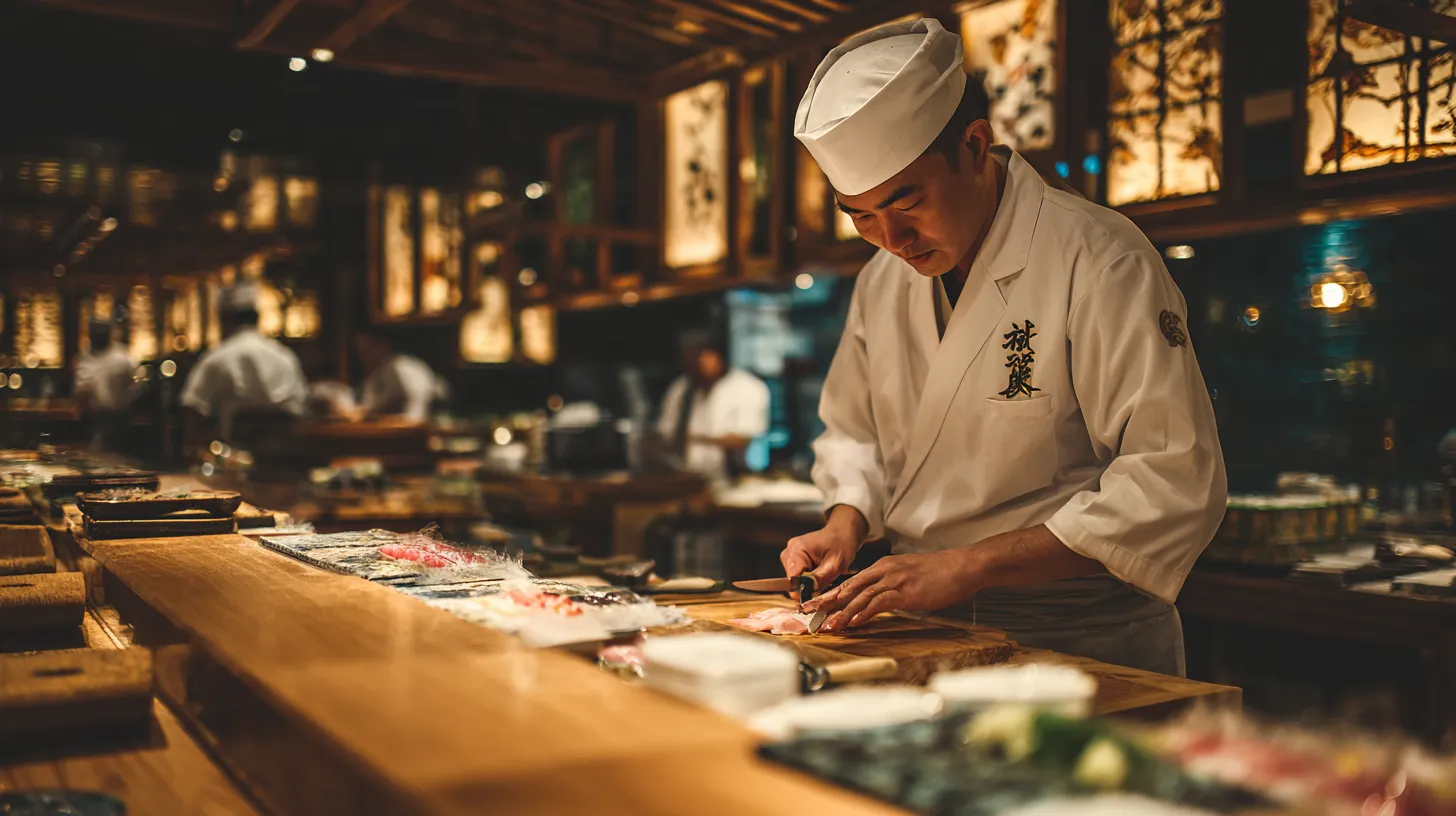 Daily fresh sashimi platter with wasabi and pickled ginger - best sushi Las Vegas